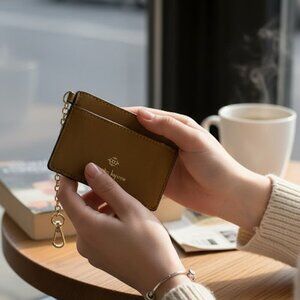 Nanette Lepore Women's Tan Card Case Wallet Small